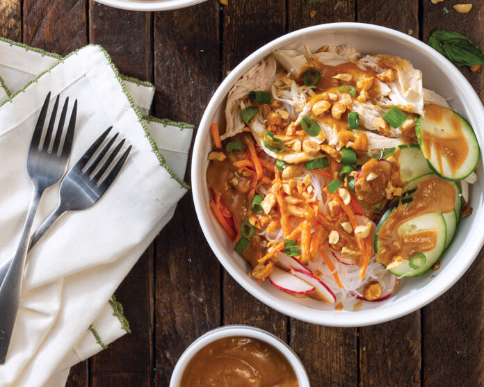 Shredded Chicken Noodle Bowls