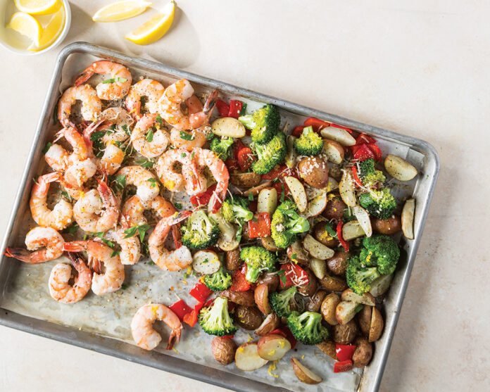 One-Pan Roasted Shrimp and Veggies