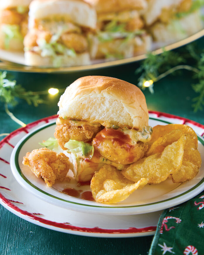 Mini Popcorn Shrimp Po’ Boys