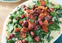 Creamy Collards with Crispy Tasso