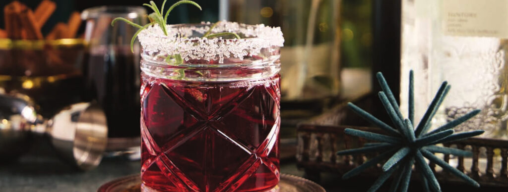 Spiced Cranberry French 75