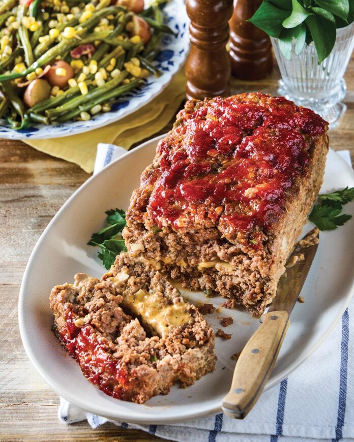Aunt Villa’s Cheesy Meatloaf