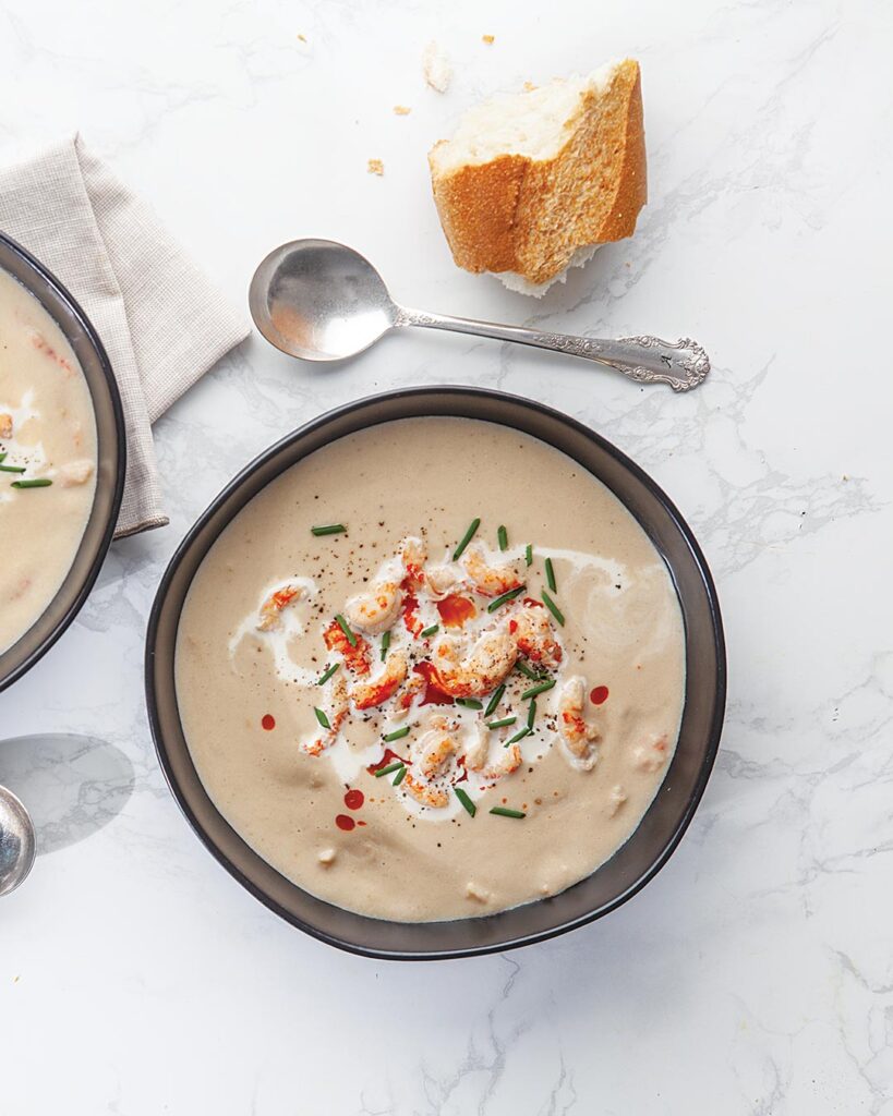 Creamy Cauliflower and Crawfish Soup
