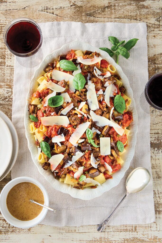 Creole Blistered Tomato and Eggplant