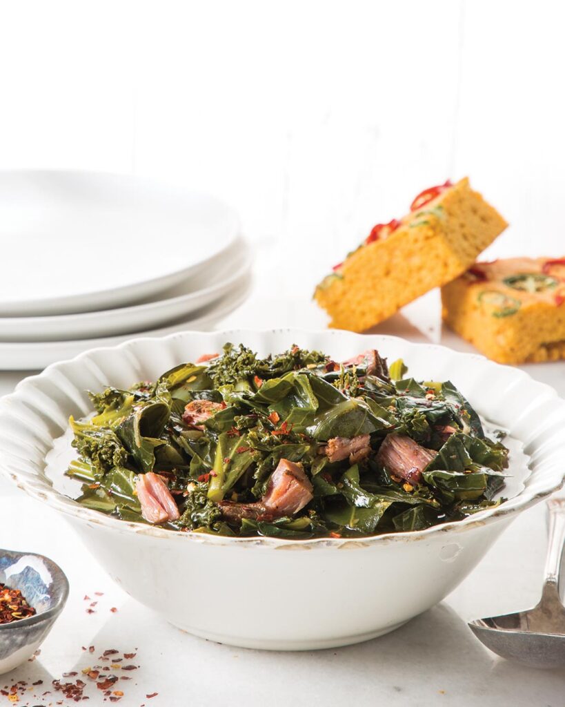 Tasso-Braised Greens
