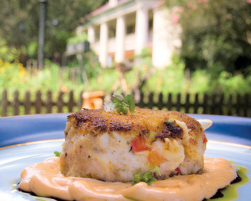 Crab and Mango Cake