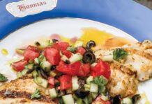 Grilled Redfish with Cucumber-Watermelon Salsa Grilled Redfish with Cucumber-Watermelon Salsa